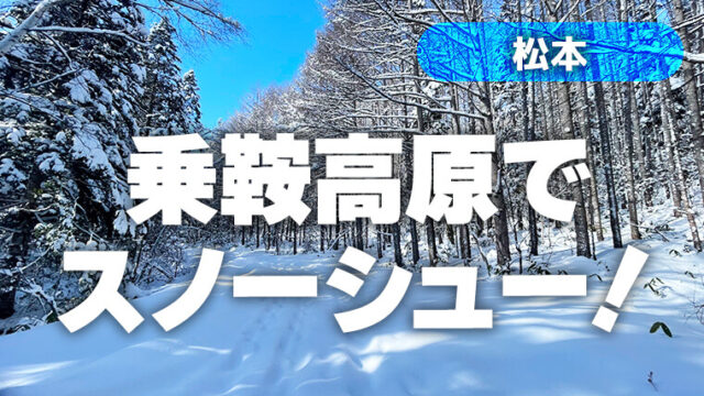 【穴場】乗鞍高原でふかふかスノーシュー！空いてて雪質最高！